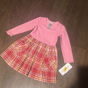 Bonnie Jean Pink and Red Plaid Dress